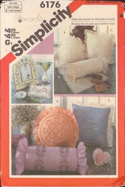 Simplicity 6176 Sewing Pattern, Candlewicking Accessories, One Size, Uncut, Factory Folded