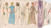 Simplicity 9935 Bride or Bridesmaid Dress with Sleeve and Neckline Interest, Cut Complete Sewing Pattern Size 10 Bust 32.5
