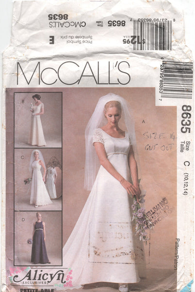 McCall's 8635 Empire Waistline Bridal Gown and Bridesmaid Dresses, Par Patterns Central McCall's 8635 Empire Waistline Bridal Gown and Bridesmaid Dresses, Par Patterns Central