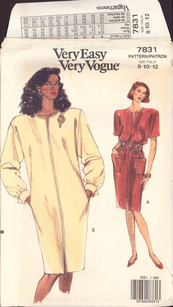 Vogue 7831 Sewing Pattern, Dress, Size 8-10-12, Uncut, Factory Folded
