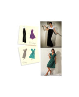 Simplicity 2549 Evening or Day Dress with Sleeve and Skirt Variations, Uncut, Factory Folded Sewing Pattern Multi Size 6-14