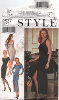 Style 2537 Evening Dress in Two Lengths with Sleeve Length Variations, Uncut, Factory Folded Sewing Pattern Multi Size 6-16