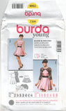 Burda 7308 Party Dress, Bolero and Tulle Underskirt, Uncut, Factory Folded Sewing Pattern Multi Size 6-18