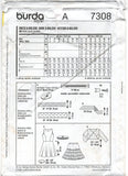 Burda 7308 Party Dress, Bolero and Tulle Underskirt, Uncut, Factory Folded Sewing Pattern Multi Size 6-18