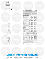70s Dress in Two Lengths, Sash and Pants, Bust 36" (92 cm) Vogue 1780, Vintage Sewing Pattern Reproduction