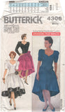Butterick 4306 Morton Myles 205 Lined, Drop Waist Evening Dress with Sweetheart Neckline, Uncut, Factory Folded, Sewing Pattern Size 6-10