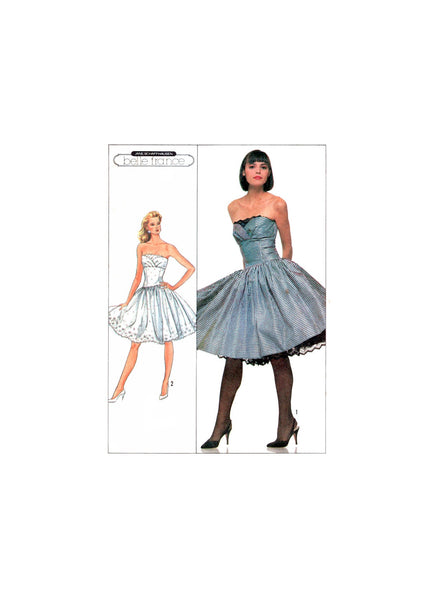 Simplicity 8546 Belle France Fit and Flare, Strapless Evening Dress, Uncut, Factory Folded Sewing Pattern Size 12