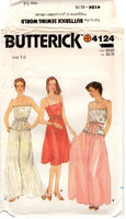 Butterick 4124 Evening Wear: Camisole, Skirt, Pants, Uncut, Factory Folded Sewing Pattern Size 14