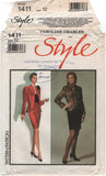 Style 1411 Caroline Charles Lined Formal Jacket, Skirt and Camisole Top, Uncut, Factory Folded Sewing Pattern Size 6 or 12