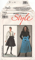 Style 1199 Jasper Conran Lined Evening Jacket, Skirt in Two Lengths and Sash, Uncut, Factory Folded Sewing Pattern Size 16