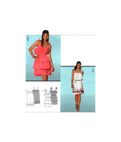 Burda 7389 Simple Sundress or Tiered Party Dress, Uncut, Factory Folded, Sewing Pattern Multi Size 6-18