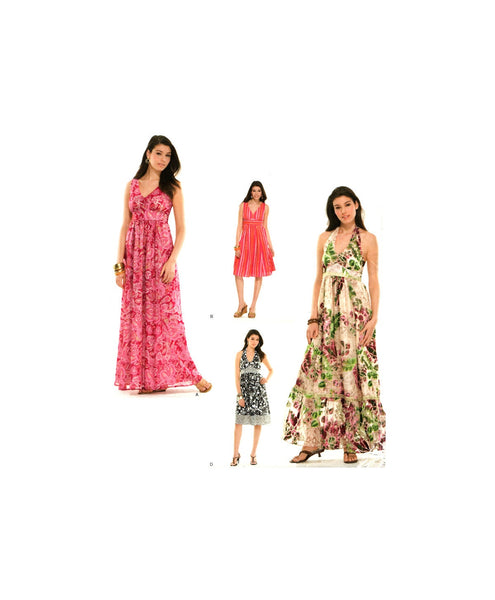 Simplicity 3803 Dress in Two Lengths with Bodice Variations, Uncut, Factory Folded, Sewing Pattern Size 4-12