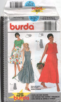 Burda 3787 Fit and Flare Dress in Two Lengths and Bolero Jacket, Uncut, Factory Folded, Sewing Pattern Multi Size 34-44