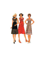 Style 1572 Empire Waist Dress with Square Neckline, Uncut, Factory Folded Sewing Pattern Size 10 Bust 32.5