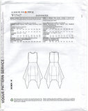 Vogue 1547 Zandra Rhodes Fitted, Flared Shaped Hemline Dress, Uncut, Factory Folded, Sewing Pattern Size 14-22