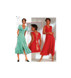 Burda 3996 V-Neckline, Princess Seam Dress with Back Tie Interest, Uncut, Factory Folded, Sewing Pattern Multi Size 10-20