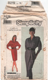 Simplicity 8219 Cathy Hardwick Mock Wrap Dress in Two Lengths, Uncut, Factory Folded, Sewing Pattern Size 16