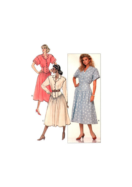 Butterick 6088 JG Hook Shaped Midriff Dress with Flared Skirt, Uncut, Factory Folded Sewing Pattern Size 8-12