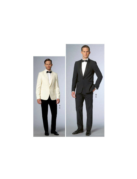 Vogue 9097 Men's Formal Wear: Jacket and Pants, Uncut, Factory Folded Sewing Pattern Multi Size 34-40