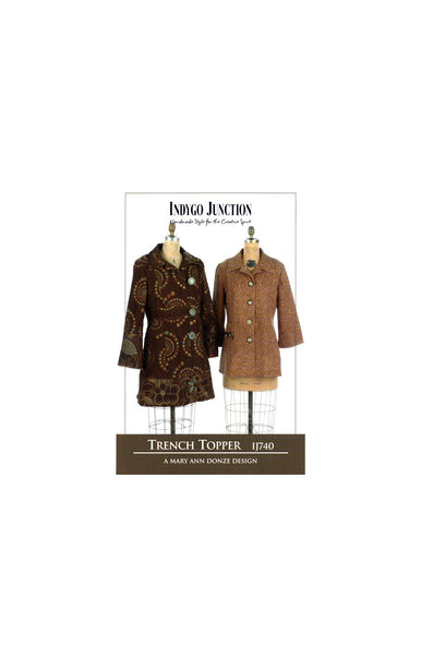 Mary Ann Donze IJ740 Trench Coat in Three Styles,  Uncut, Factory Folded, Sewing Pattern Multi Size S-XL