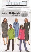Butterick 4665 Lined A-Line Jacket or Coat in Three Lengths, Uncut, Factory Folded, Sewing Pattern Size 8-14