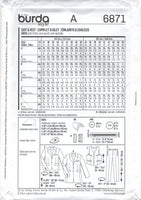 Burda 6871 Men's Suit and Vest, Uncut, Factory Folded, Sewing Pattern Multi Size 34-50