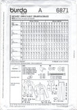 Burda 6871 Men's Suit and Vest, Uncut, Factory Folded, Sewing Pattern Multi Size 34-50