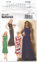 Butterick 6130 Evening Dress in Two Lengths or Jumpsuit, Uncut, Factory Folded, Sewing Pattern Size 6-14
