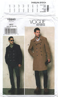 Vogue 8940 Men's Lined Jacket/Coat and Pants, Uncut, Factory Folded, Sewing Pattern Size 34-40