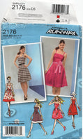 Simplicity 2176 Project Runway Sundress or Party Dress in Two Lengths, Uncut, Factory Folded, Sewing Pattern Multi Size 4-12