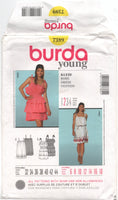 Burda 7389 Simple Sundress or Tiered Party Dress, Uncut, Factory Folded, Sewing Pattern Multi Size 6-18