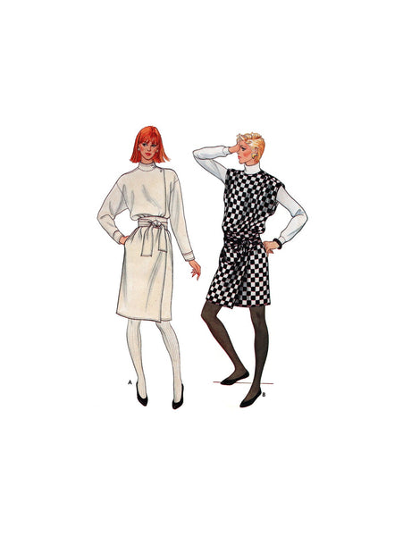 Butterick 4596 Front Wrap Jumper, Dress and Sash, Uncut, Factory Folded, Sewing Pattern Multi Size 8-16