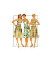 Style 3892 Drop Waist Sundress with Optional Skirt Ruffle, Uncut, Factory Folded, Sewing Pattern Size 10-14
