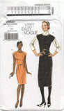 Vogue 8531 Straight or Tapered, Cap Sleeve Dress in Two Lengths, Cut, Complete, Sewing Pattern Size 6-12