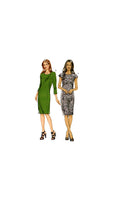 Vogue 8786 Loose Fitting Pullover Dress with Cap or Three Quarter Sleeves, Uncut, Factory Folded, Sewing Pattern Size 6-14