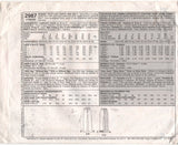 McCall's 2987 Sewing Pattern, Women's Bootleg Pants and Belt, Size 14-16-18, Cut, Complete