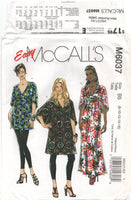 McCall's 6037 Top, Tunic and Caftan, Uncut, Factory Folded, Sewing Pattern Size 8-16