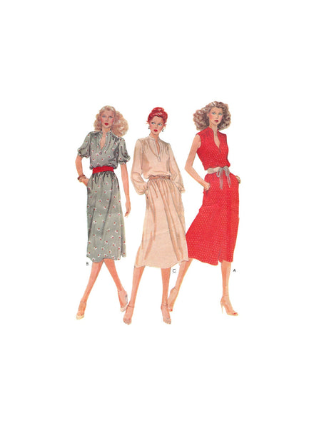 McCall's 6651 Pullover Dress with Sleeve Variations, Uncut, Factory Folded, Sewing Pattern Size 10