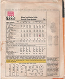 McCall's 9383 A-Line Dress with Panel Seaming and Sleeve Variations, Uncut, Factory Folded Sewing Pattern Size 12 Bust 34