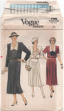 Vogue 9189 Blouson Dress in Two Lengths, Uncut, Factory Folded Sewing Pattern Size 12 or 14