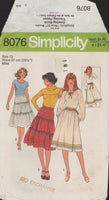 Simplicity 8076 Sewing Pattern, Skirts, Size 12, Cut, Complete