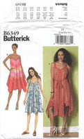 Butterick 6349 Fit and Flared Dress with Attached Slip, Uncut, Factory Folded, Sewing Pattern Multi Size 16-26