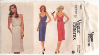 Vogue 7613 Fitted, Front Wrap Dress, Uncut, Factory Folded Sewing Pattern Size 10
