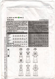 Vogue 8384 Front Gathered, Deep V-Neckline Dress with Sleeve Variations, Uncut, Factory Folded, Sewing Pattern Size 6-12