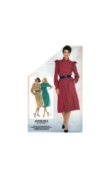 Simplicity 5710 Asymmetrical Button Front Closing Dress, Uncut, Factory Folded, Sewing Pattern Size 12-16