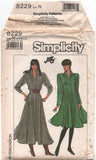 Simplicity 8229 Princess Seam, Loose Fitting Dress in Two Lengths, Uncut, Factory Folded, Sewing Pattern Size 10-14
