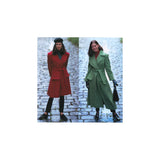 Lincraft 1007 Long or Short Winter Coat with Tie Belt, Uncut, Factory Folded, Sewing Pattern Multi Size 8-18