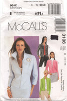 McCall's 3106 Lined, Princess Seamed  Short Jacket with Two Sleeve Lengths, Uncut, Factory Folded Sewing Pattern Size 12-16