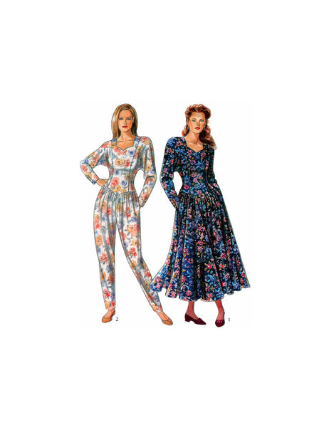 New Look 6578 Dolman Sleeve, Princess Seamed Jumpsuit or Fit and Flared Dress, Uncut, Factory Folded Sewing Pattern Size 8-20