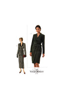 Vogue 7476 Wrap Dress in Two Lengths with Side Pleats, Uncut, Factory Folded Sewing Pattern Size 14-18